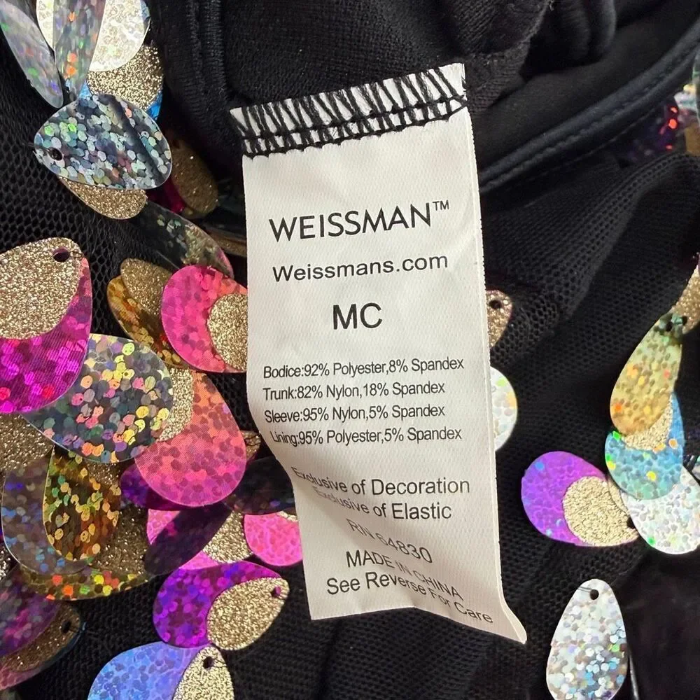 Weissman Sequin Leotard With Feather Skirt - US Size Medium Child (MC) Style 118